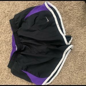 Black and purple Nike shorts